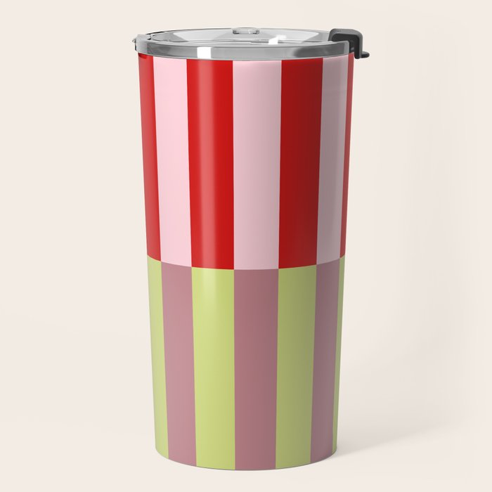 Bold colors stripes design Travel Mug Gallery Image 2