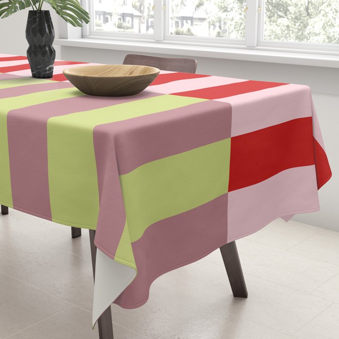 Bold colors stripes design Tablecloth Gallery Image 3