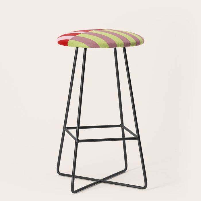 Bold colors stripes design Stool Gallery Image 1