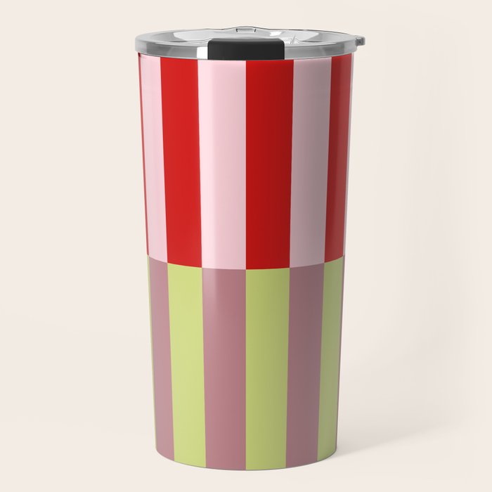 Bold colors stripes design Travel Mug Gallery Image 1