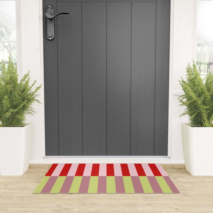 Bold colors stripes design Welcome Mat Gallery Image 3