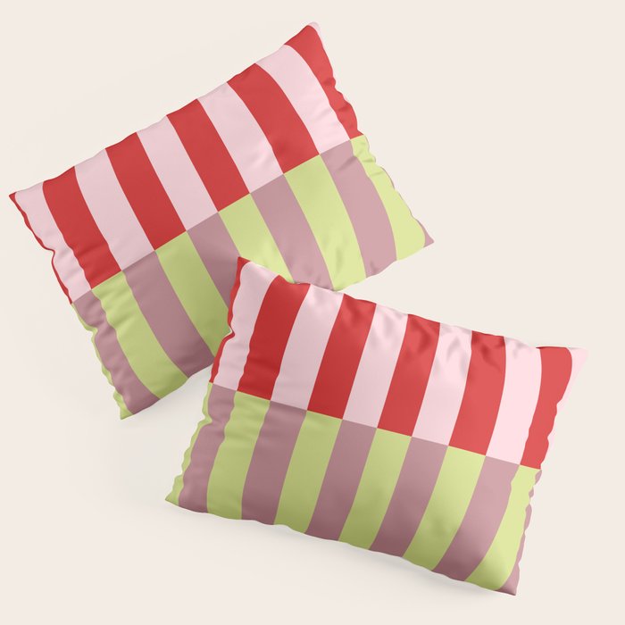 Bold colors stripes design Pillow Sham Gallery Image 1