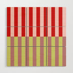 Bold colors stripes design Wood Wall Art Gallery Image 1
