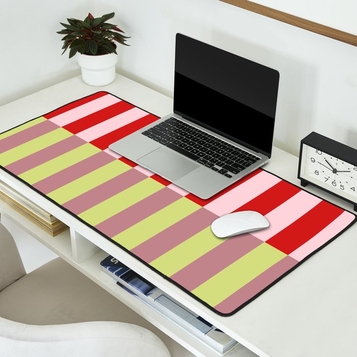 Bold colors stripes design Desk Mat Gallery Image 2