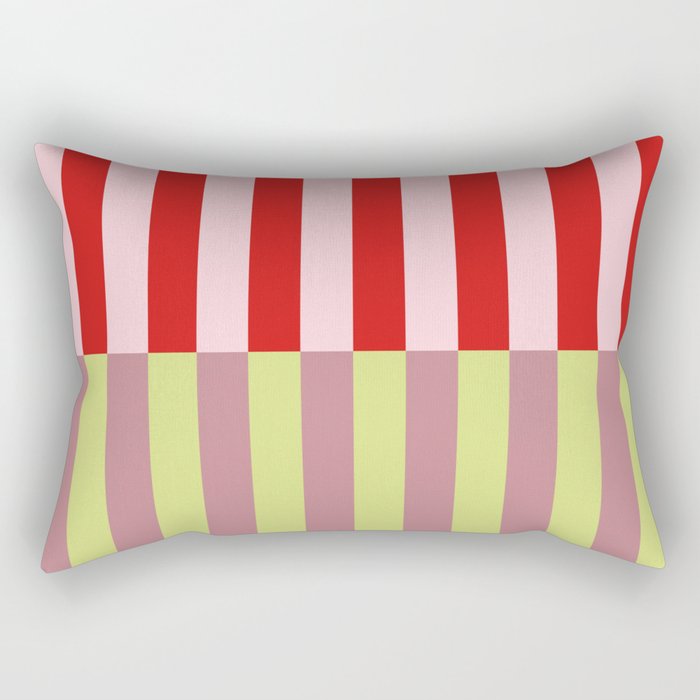 Bold colors stripes design Rectangular Pillow Gallery Image 1