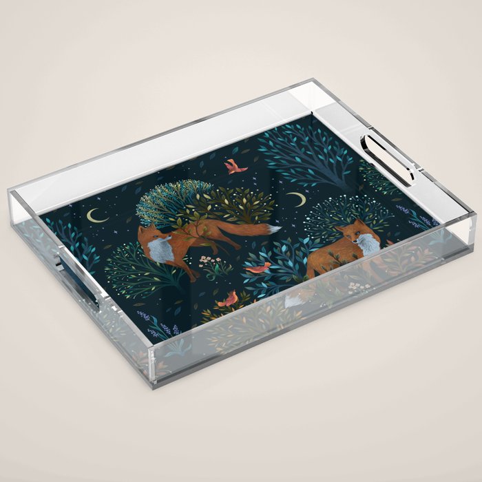 Forest Foxes Acrylic Tray Gallery Image 1