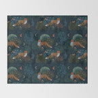 Forest Foxes Throw Blanket Gallery Image 2