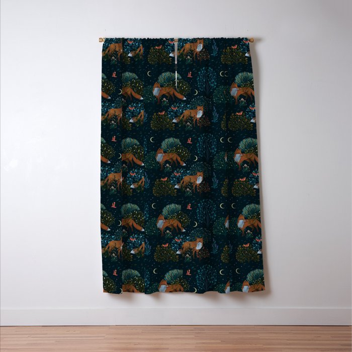 Forest Foxes Window Curtain Gallery Image 3