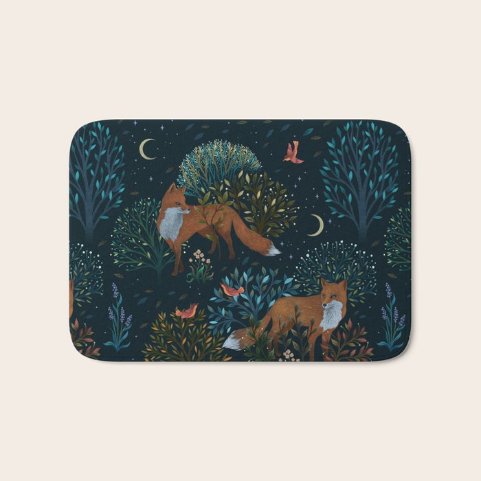 Forest Foxes Bath Mat Gallery Image 1