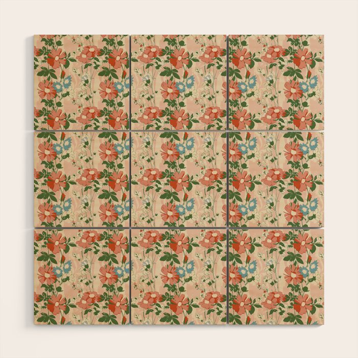 Botanical Nostalgia Hand Painted Wood Wall Art Gallery Image 1
