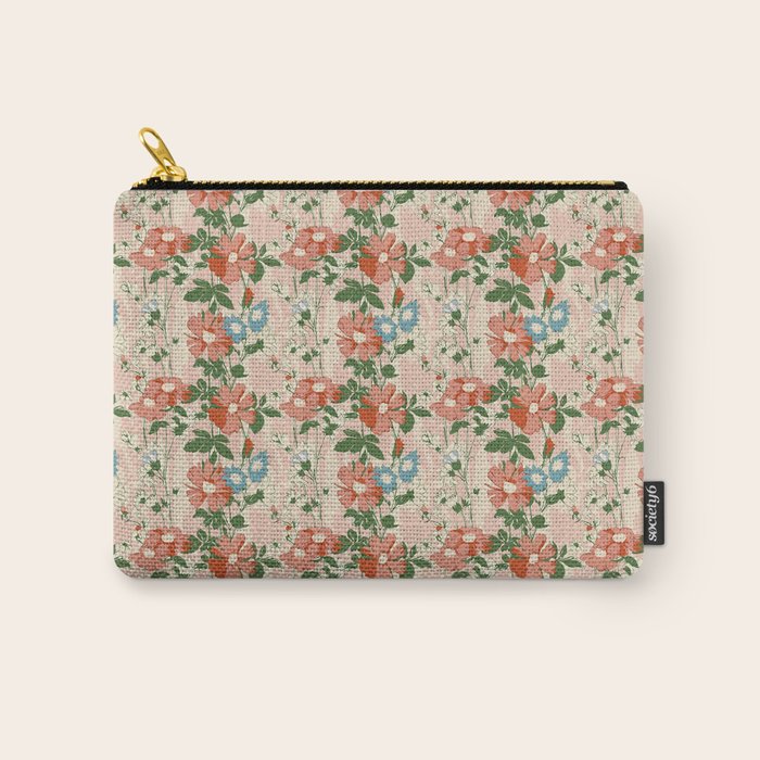 Botanical Nostalgia Hand Painted Carry All Pouch Gallery Image 1