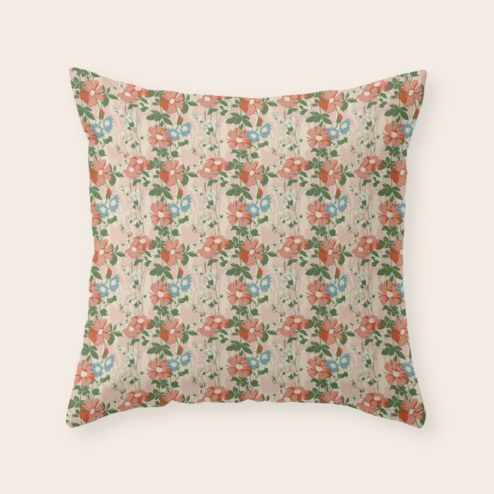 Botanical Nostalgia Hand Painted Throw Pillow Gallery Image 6