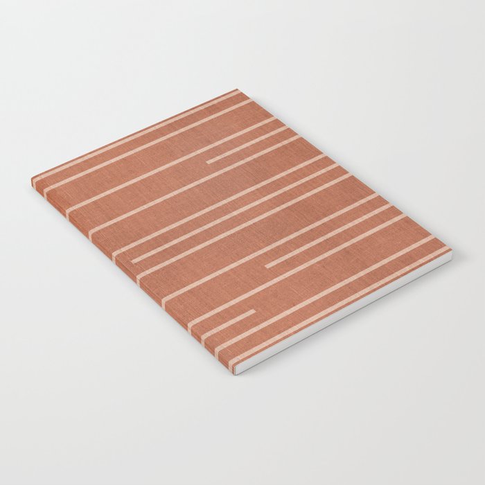 Geometric Art, Colorful Stripes, Terracotta Notebook Gallery Image 2