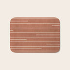 Geometric Art, Colorful Stripes, Terracotta Bath Mat Gallery Image 1