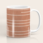 Geometric Art, Colorful Stripes, Terracotta Coffee Mug Gallery Image 1