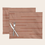 Geometric Art, Colorful Stripes, Terracotta Placemat Gallery Image 1
