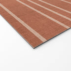 Geometric Art, Colorful Stripes, Terracotta Welcome Mat Gallery Image 2