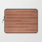 Geometric Art, Colorful Stripes, Terracotta Laptop Sleeve Gallery Image 1