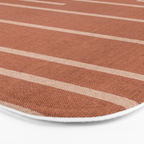 Geometric Art, Colorful Stripes, Terracotta Bath Mat Gallery Image 3