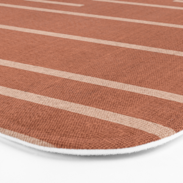 Geometric Art, Colorful Stripes, Terracotta Bath Mat Gallery Image 3