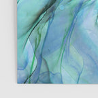Aqua Turquoise Teal Abstract Ink Painting Poster Gallery Image 3