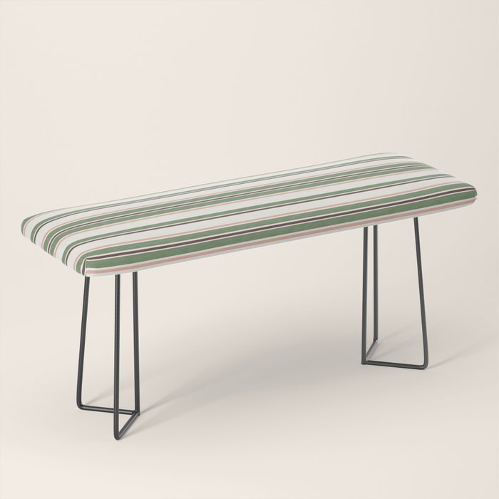Daybed Stripe Ivory Green Multi Bench Gallery Image 1