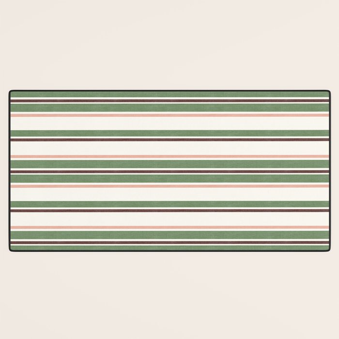 Daybed Stripe Ivory Green Multi Desk Mat Gallery Image 3