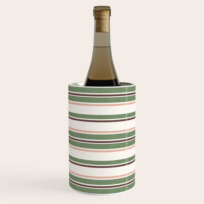 Daybed Stripe Ivory Green Multi Wine Chiller Gallery Image 2