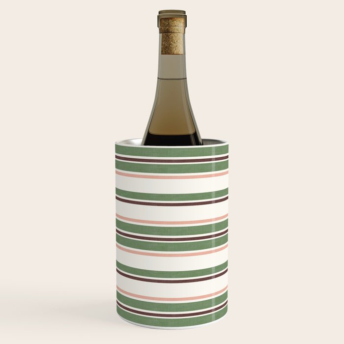 Daybed Stripe Ivory Green Multi Wine Chiller Gallery Image 1