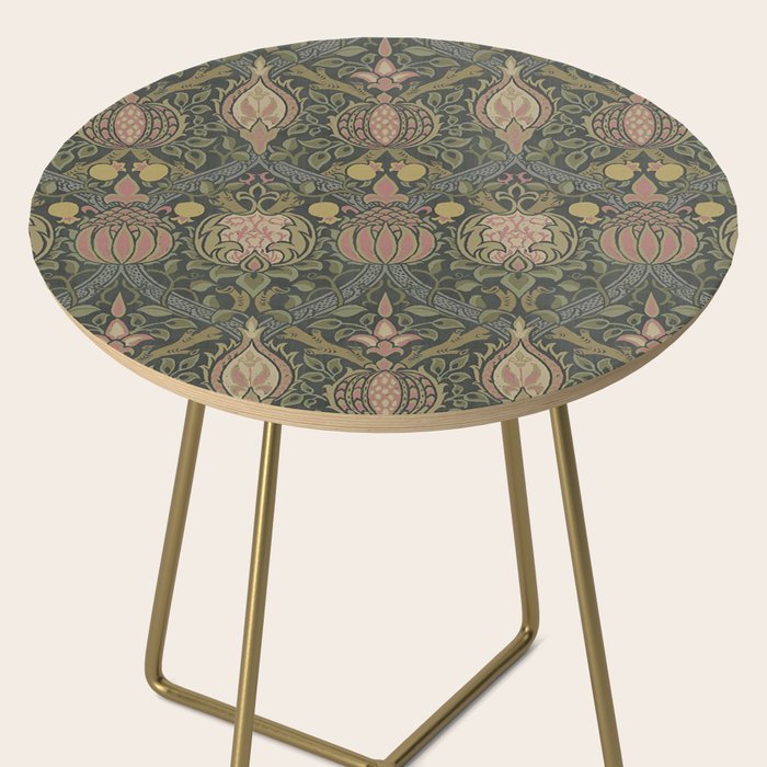William Morris Granada Pomegranate Green  Side Table Gallery Image 2