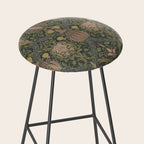 William Morris Granada Pomegranate Green  Stool Gallery Image 2