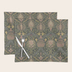 William Morris Granada Pomegranate Green  Placemat Gallery Image 1