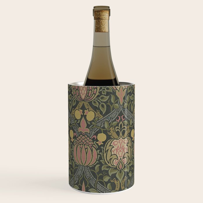 William Morris Granada Pomegranate Green  Wine Chiller Gallery Image 2
