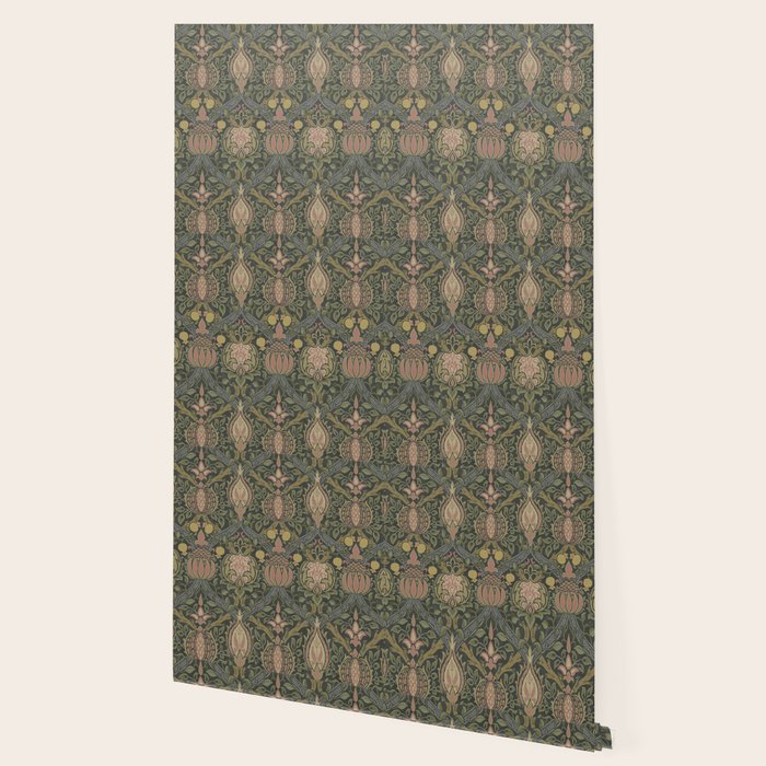 William Morris Granada Pomegranate Green  Wallpaper Gallery Image 2