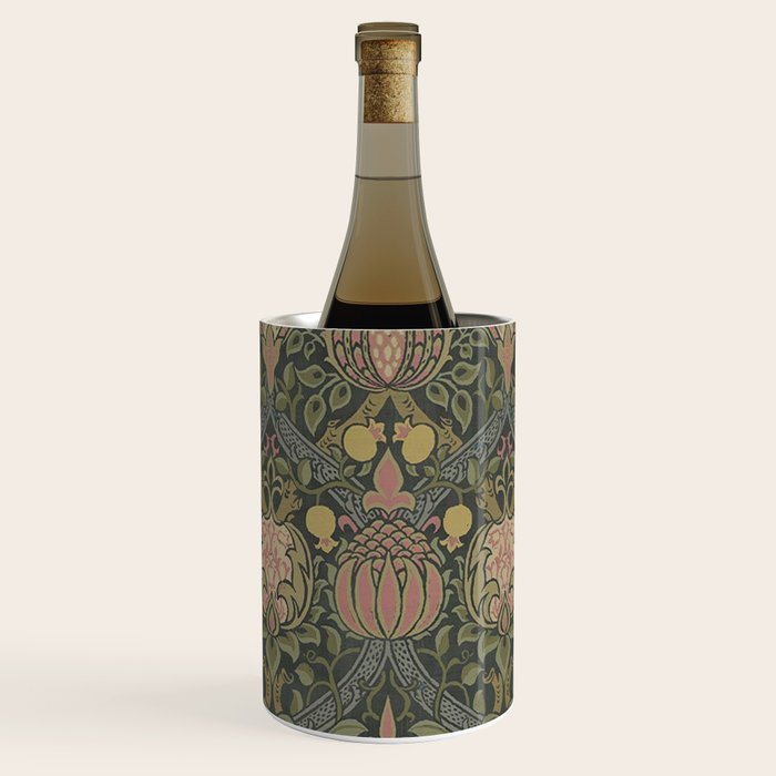 William Morris Granada Pomegranate Green  Wine Chiller Gallery Image 1