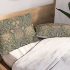 William Morris Granada Pomegranate Green  Pillow Sham Gallery Image 2
