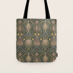 William Morris Granada Pomegranate Green  Tote Bag Gallery Image 1