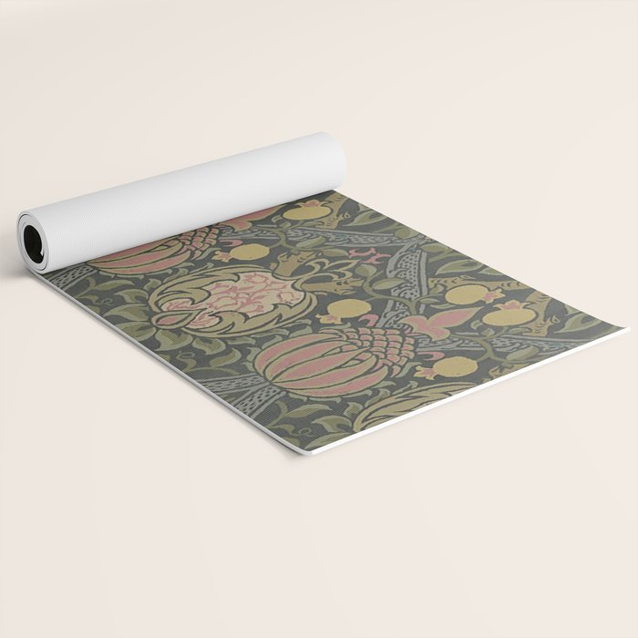 William Morris Granada Pomegranate Green  Yoga Mat Gallery Image 2