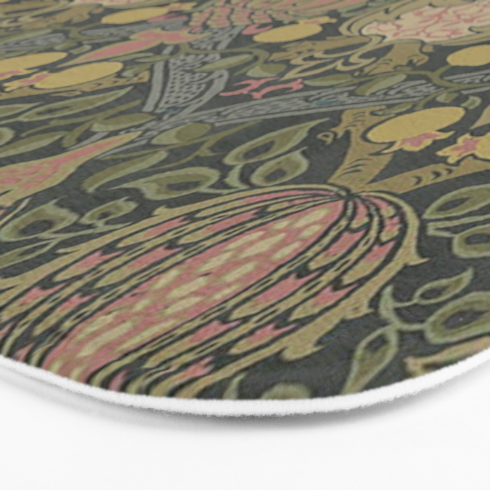 William Morris Granada Pomegranate Green  Bath Mat Gallery Image 3