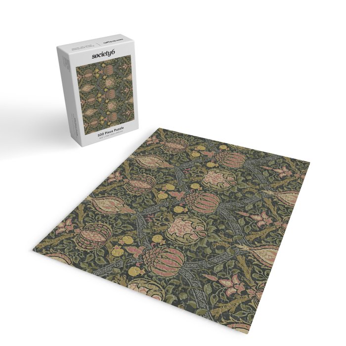 William Morris Granada Pomegranate Green  Jigsaw Puzzle Gallery Image 2
