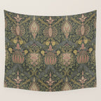 William Morris Granada Pomegranate Green  Wall Tapestry Gallery Image 4