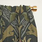 William Morris Granada Pomegranate Green  Window Curtain Gallery Image 2