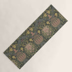 William Morris Granada Pomegranate Green  Yoga Mat Gallery Image 1