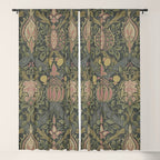 William Morris Granada Pomegranate Green  Window Curtain Gallery Image 5