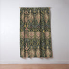 William Morris Granada Pomegranate Green  Window Curtain Gallery Image 3