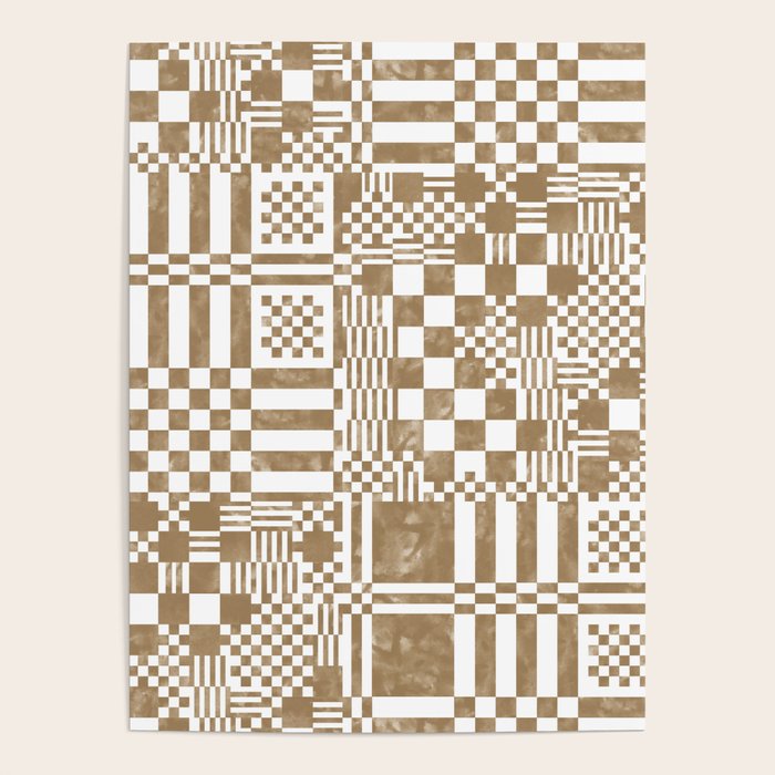 Warm Vintage Checks Poster Gallery Image 4