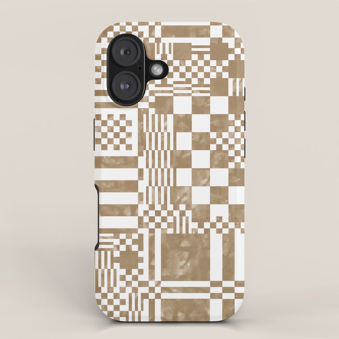 Warm Vintage Checks iPhone Case Gallery Image 1