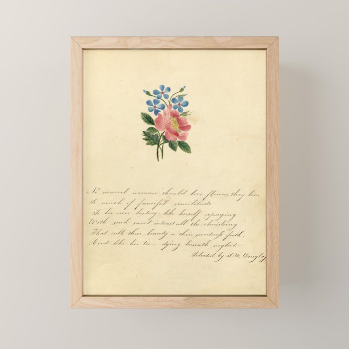 Flowers by Sarah Mapps Douglass, 1833 Mini Art Print Gallery Image 1