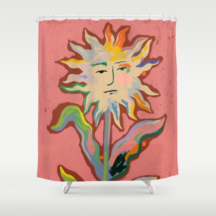 SUN FLOWER Shower Curtain Gallery Image 1