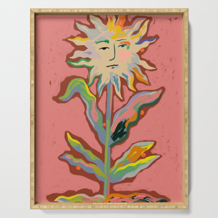 SUN FLOWER Serving Tray Gallery Image 1